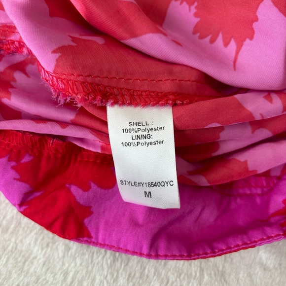 DO+BE Floral Wrap Open Back Romper Pink/Red Size M - Picture 10 of 16